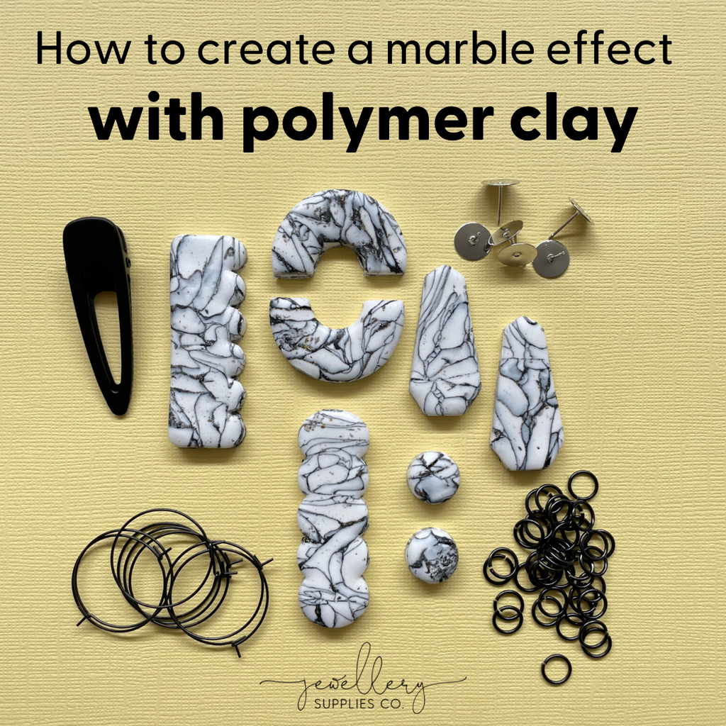 TUTORIAL / How to create a howlite marble effect with polymer clay