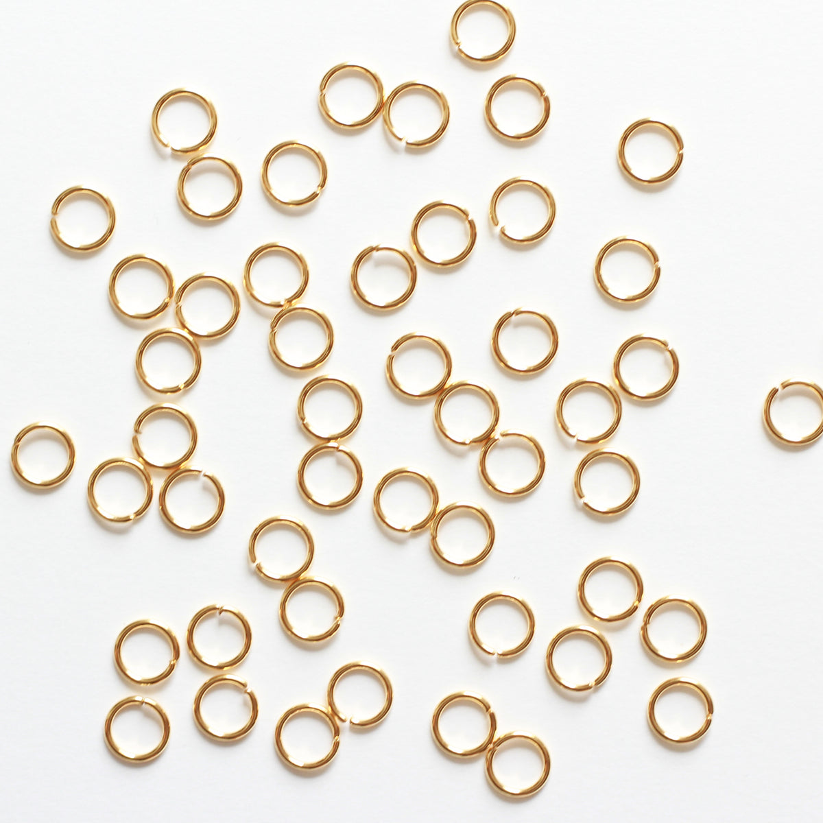 8mm Gold Surgical Steel Jump Ring (316L) - earring findings for jewellery making