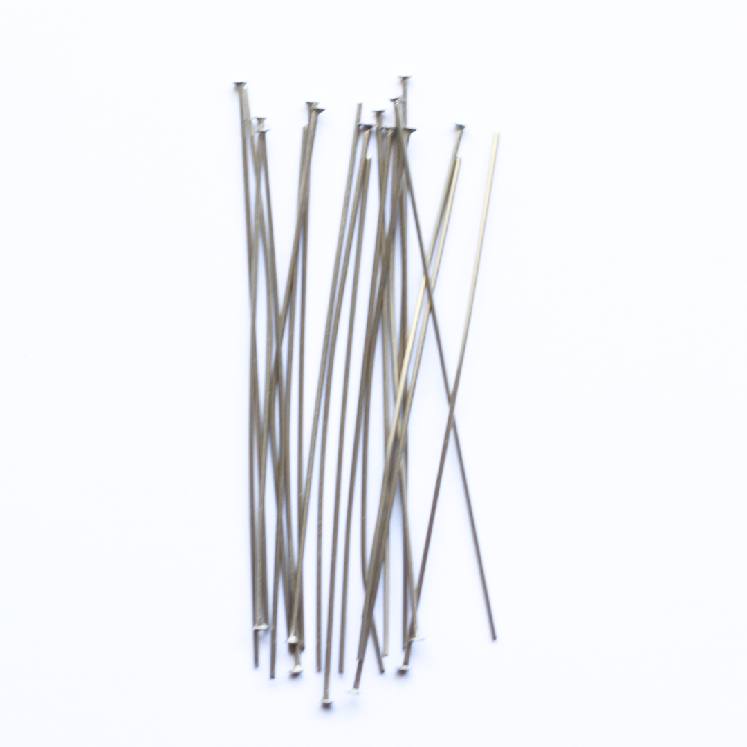 60mm Steel Stainless Steel Head Pins - earring findings for jewellery making