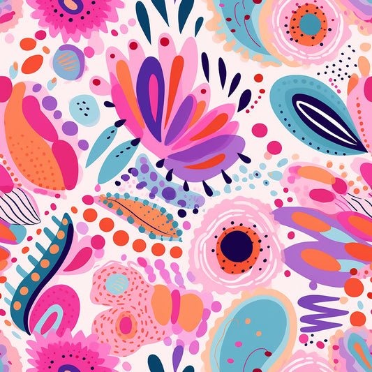 Wood - 3cm Boho Flower - Bold Floral- 19