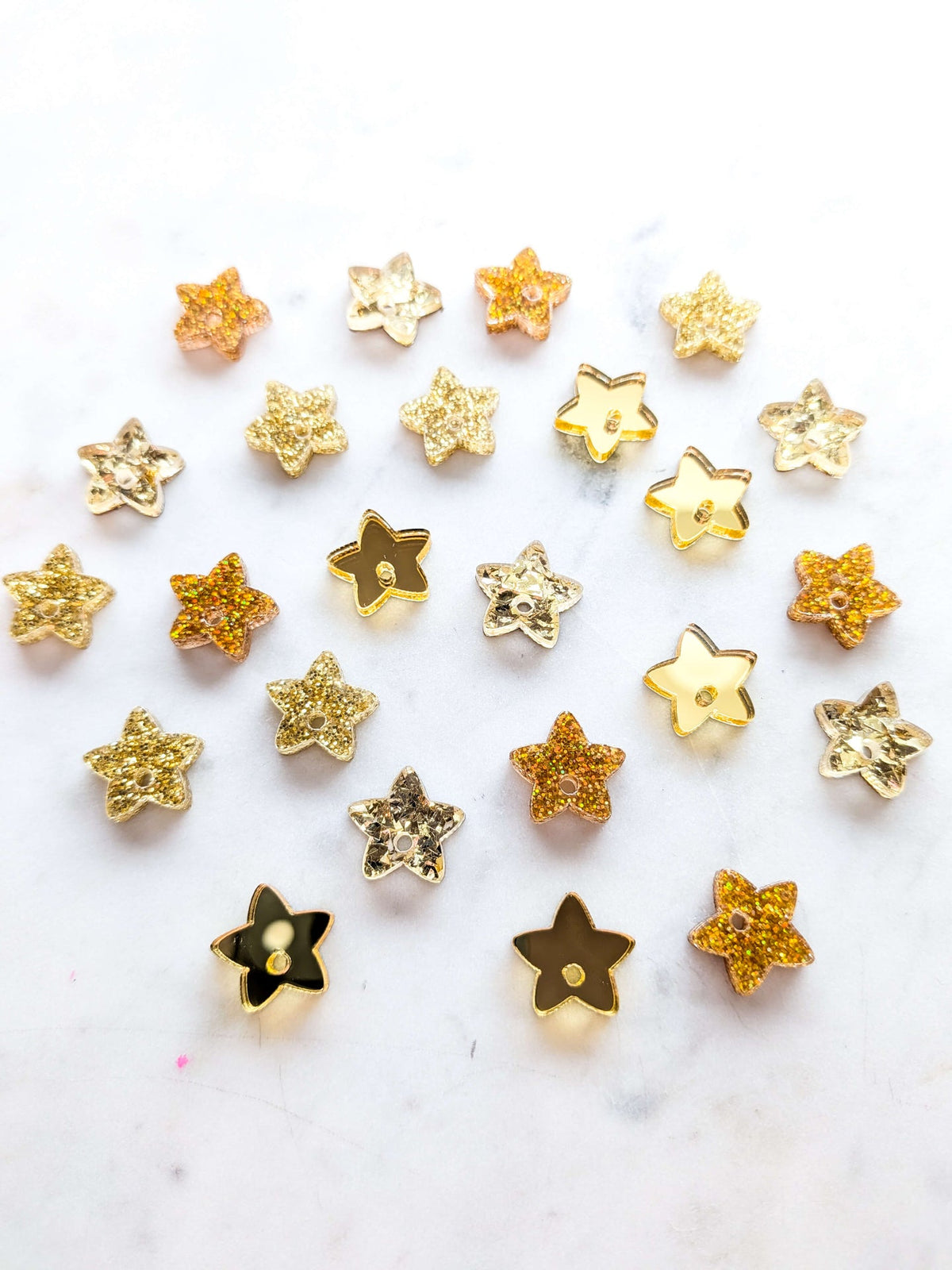 15mm Star Gold Mixed Pack Topper/Studs