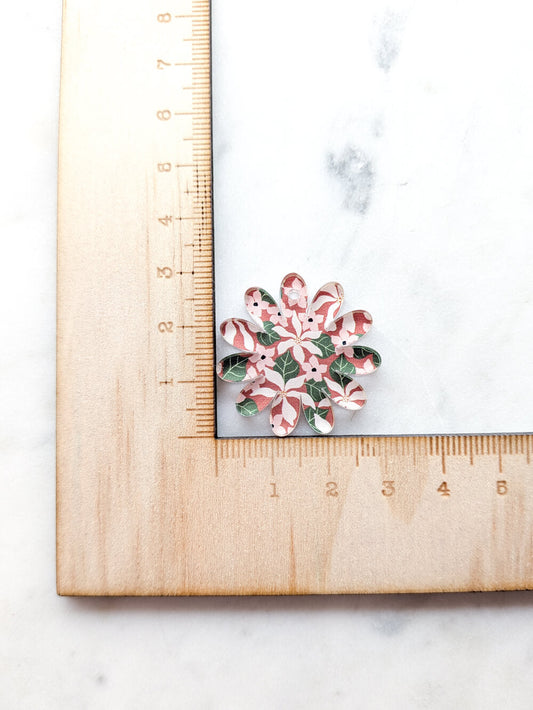 Clear Acrylic - 3cm Daisy - 1 Hole - Australiana - 04