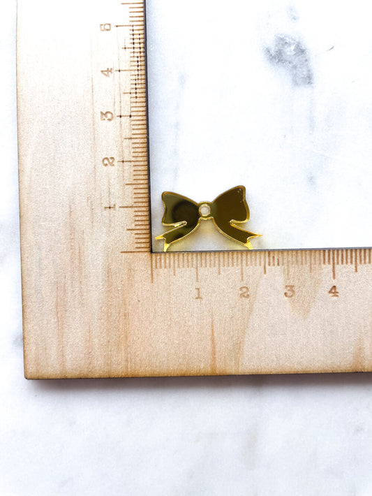 25mm Gold Mirror Bows
