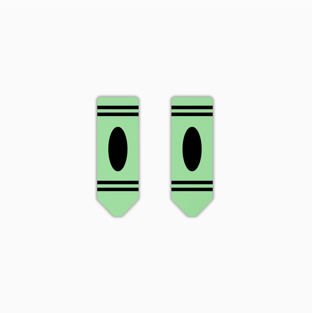 Crayon, Teacher Acrylic Shape - earring findings for jewellery making
