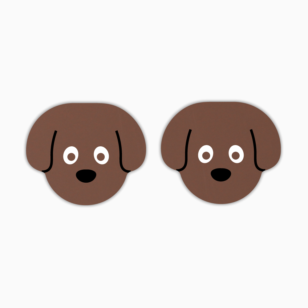 Dog Studs, Animal Acrylic Shape - earring findings for jewellery making
