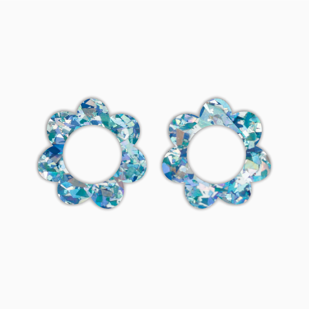 Organic Flower Ring, Basic Acrylic Shape - earring findings for jewellery making