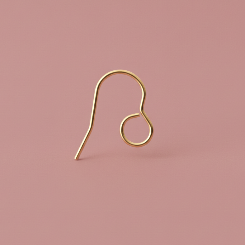 18mm Gold All In One Hook Earrings - Stainless Steel (304) - 20 Pieces
