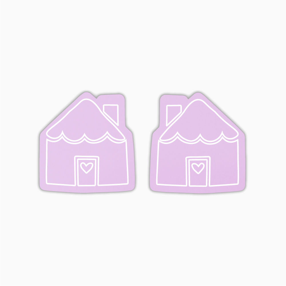 Gingerbread House, Christmas Acrylic Shape - earring findings for jewellery making
