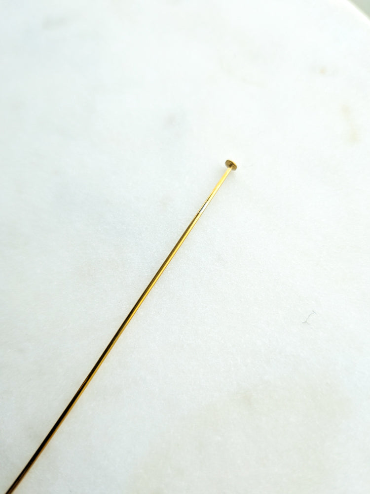 50mm Gold Stainless Steel Head Pins - 20 pieces - SECONDS