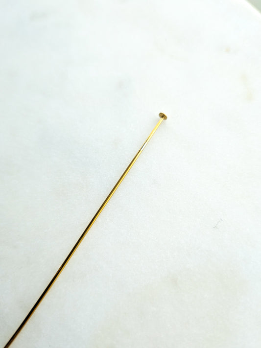 40mm Gold Stainless Steel Head Pins - 20 pieces - SECONDS