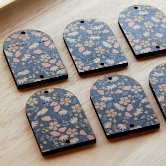 Wood - Arch Shape - 2 Hole - Transparent print - Wild Days - 01