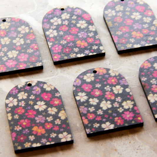 Wood - Arch Shape - 1 Hole - Transparent print - Blossoming Days - 25