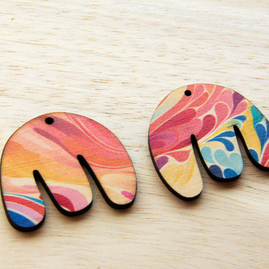 Wood - Boho Shape - Transparent print - Abstract Art - 03