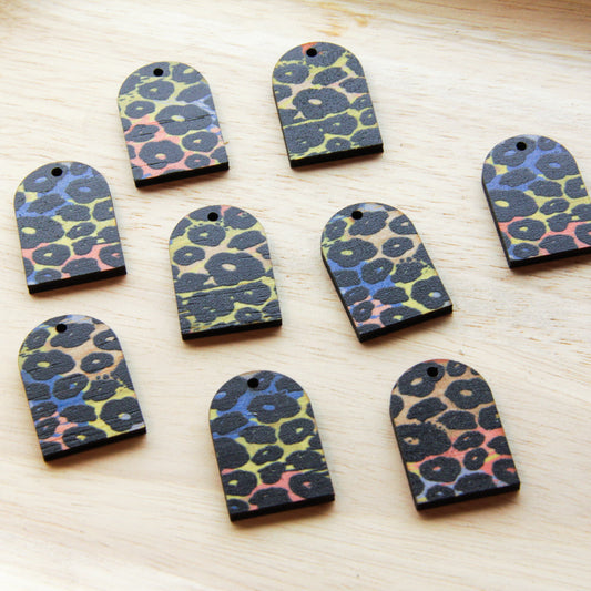 Wood - Small Arch- 1 Hole (top) - Transparent print - Leopard - 78