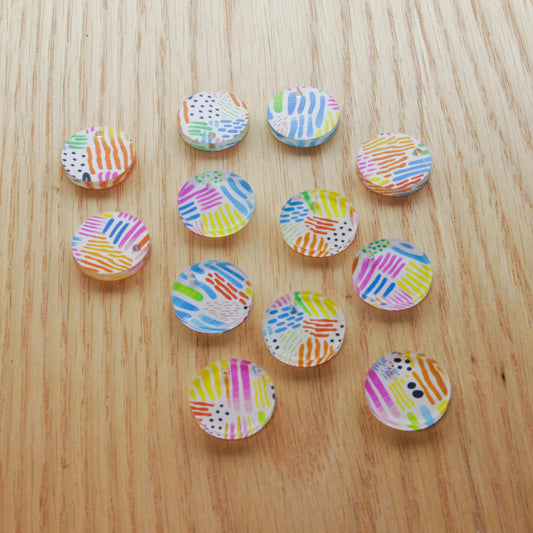 Clear Acrylic - 2cm Circle - 1 Hole - Colourful Play - 09