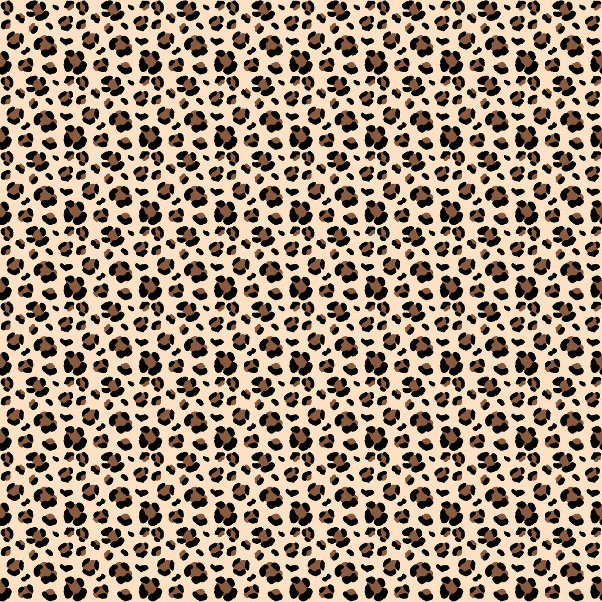 Clear Acrylic - 1.5cm Circle - Studs - Leopard - 63