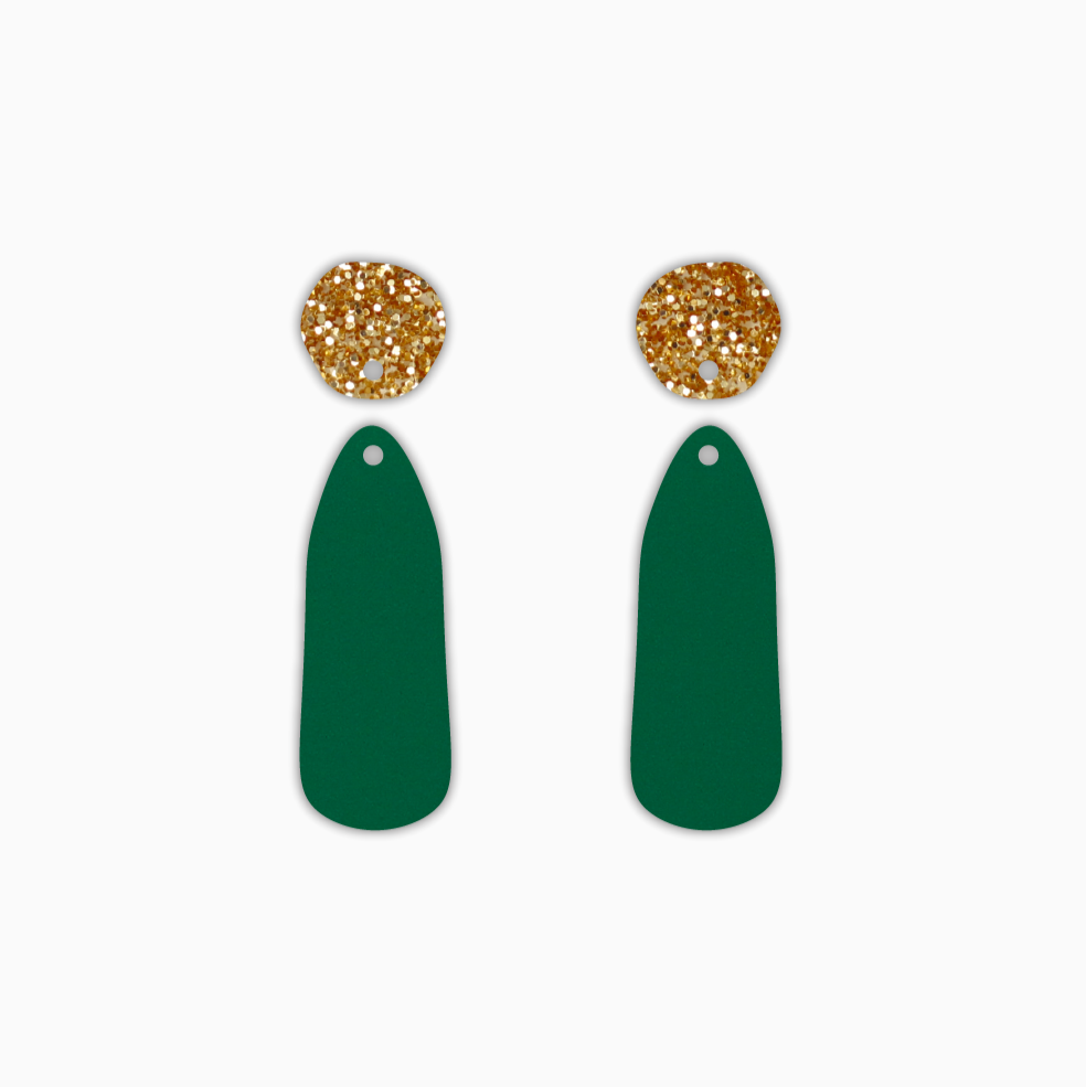 Organic Pin Drop Dangles, Acrylic Shape - earring findings for jewellery making