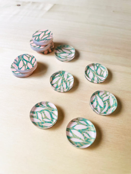 Clear Acrylic - 1.5cm Circle - Studs - Australiana - 18