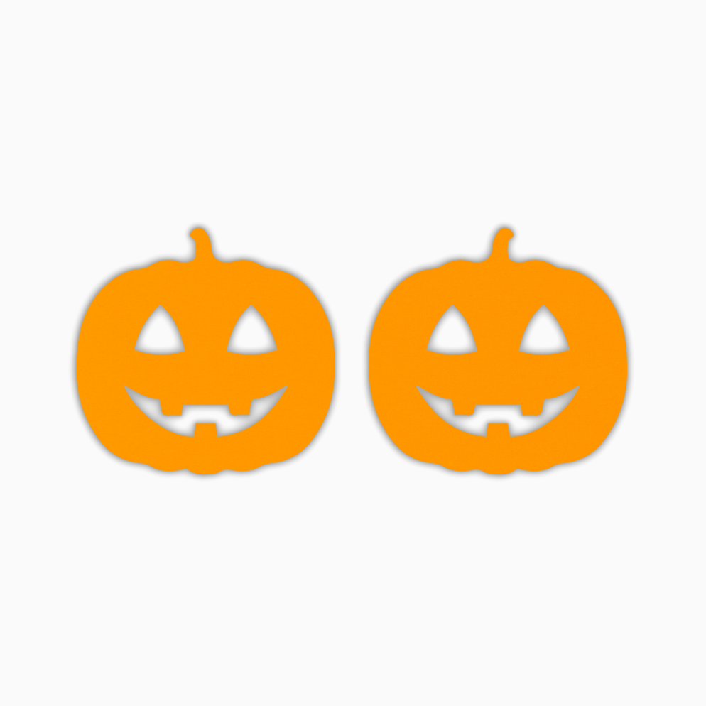 Pumpkin, Halloween Acrylic Shape - earring findings for jewellery making