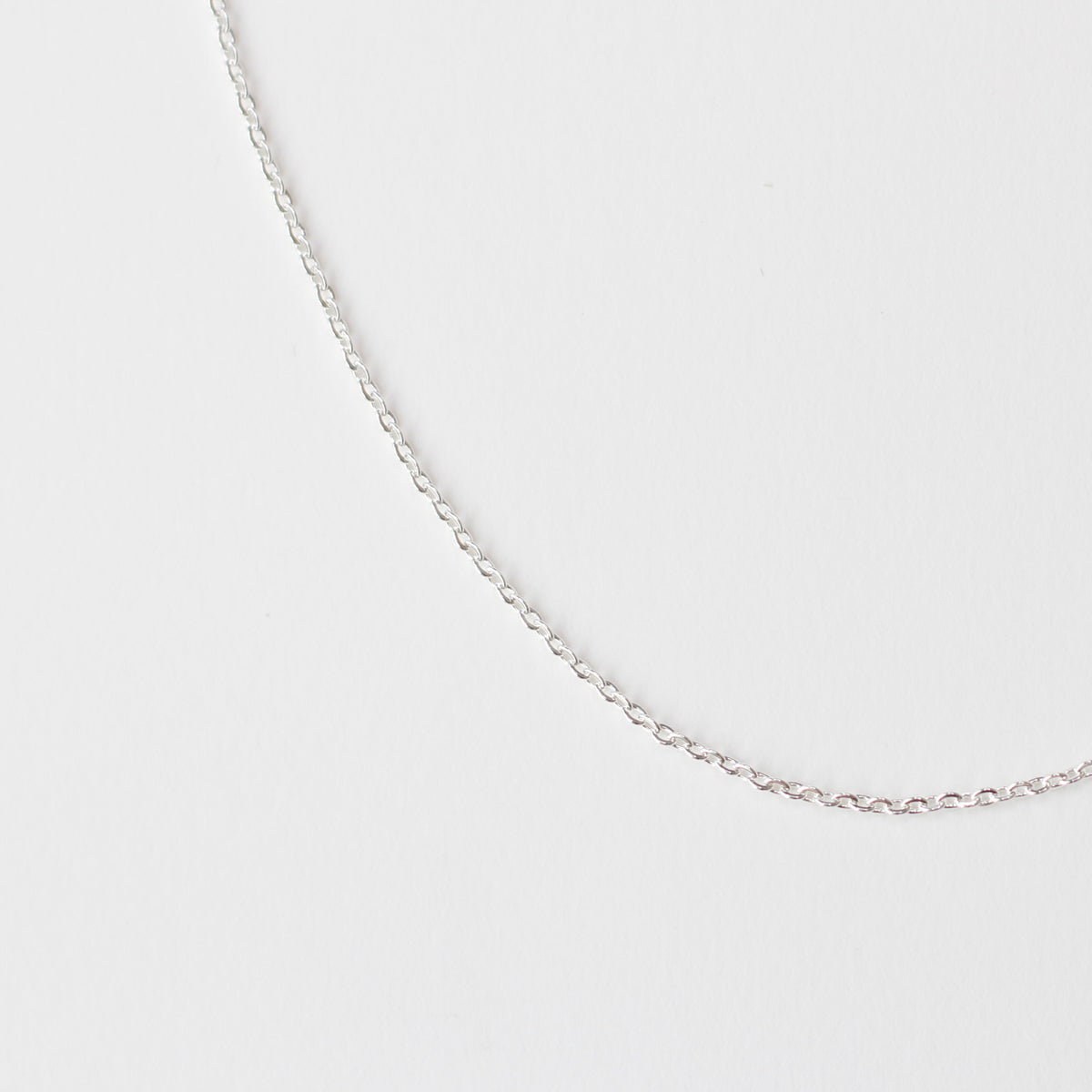 Silver Fine Loop Necklace Chain - Stainless Steel (304) - 1 Piece