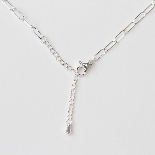Silver Link Necklace Chain - Stainless Steel (304) - 1 Piece
