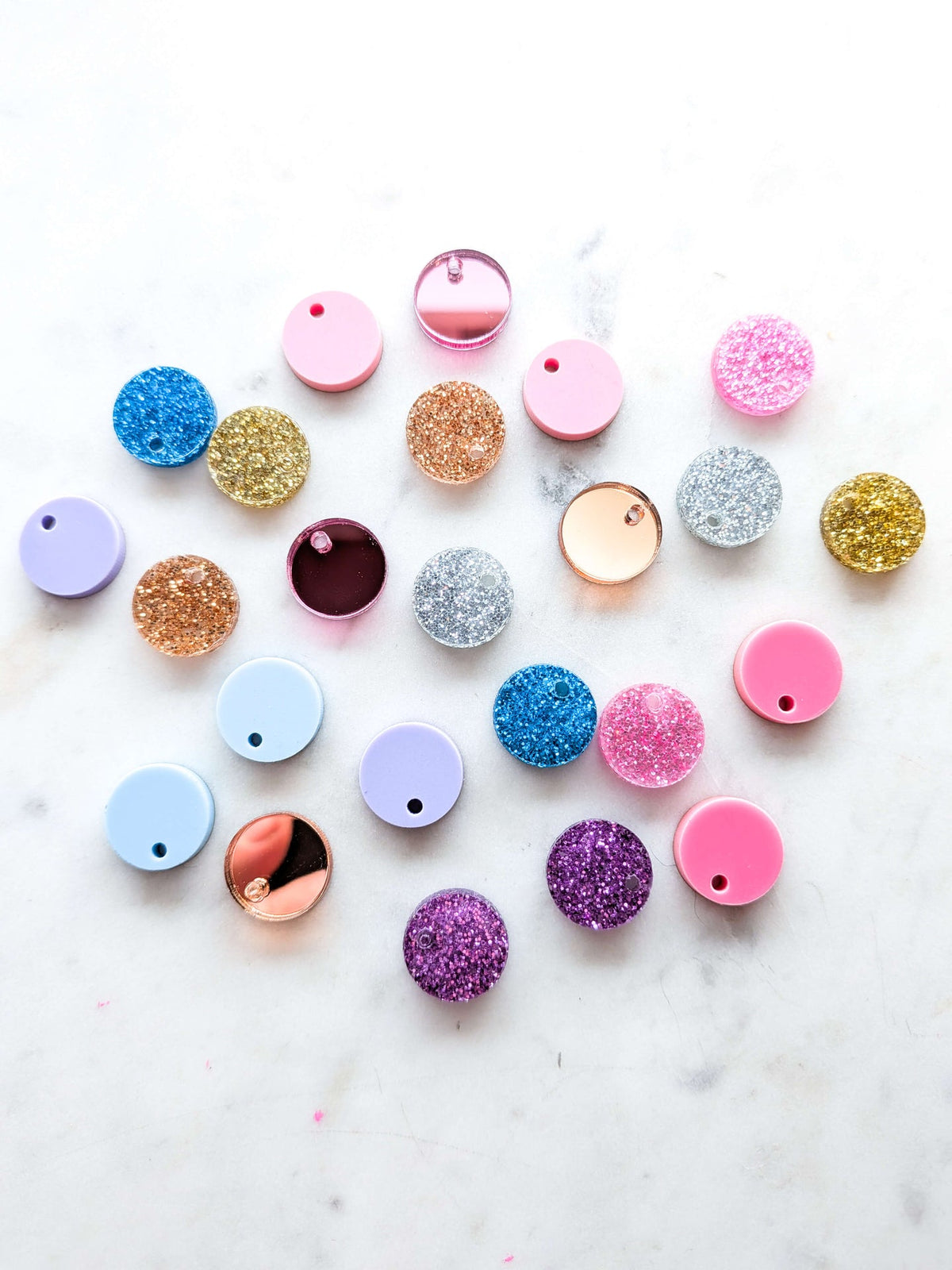 15mm Circle Bright Mixed Pack Toppers