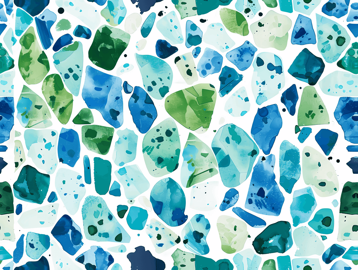 Clear Acrylic - 1.5cm Circle - Studs - Terrazzo - 49
