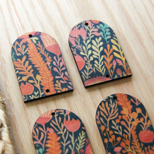 Wood - Arch Shape - 2 Holes - Transparent print - Australiana - 119