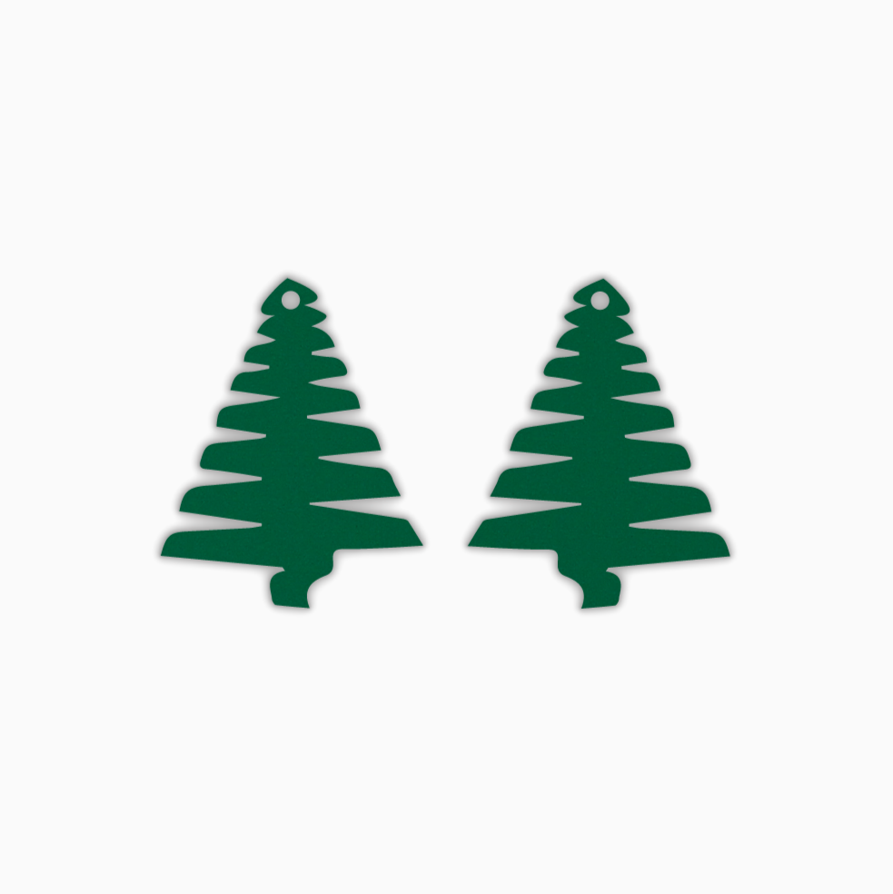 Zig Zag Tree, Christmas Acrylic Shape - earring findings for jewellery making