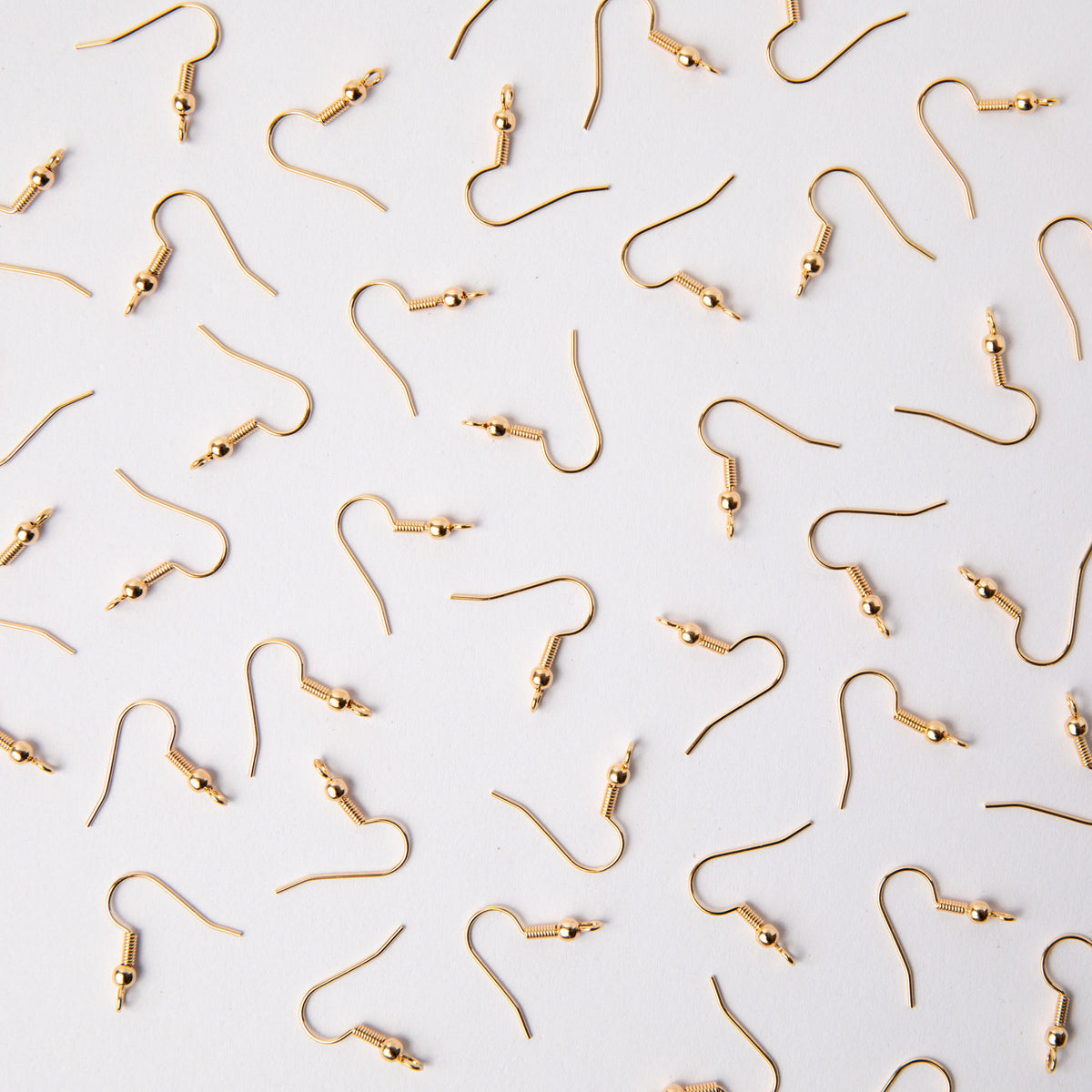 Gold Shepherd Hook Earrings in Surgical Steel (316L)