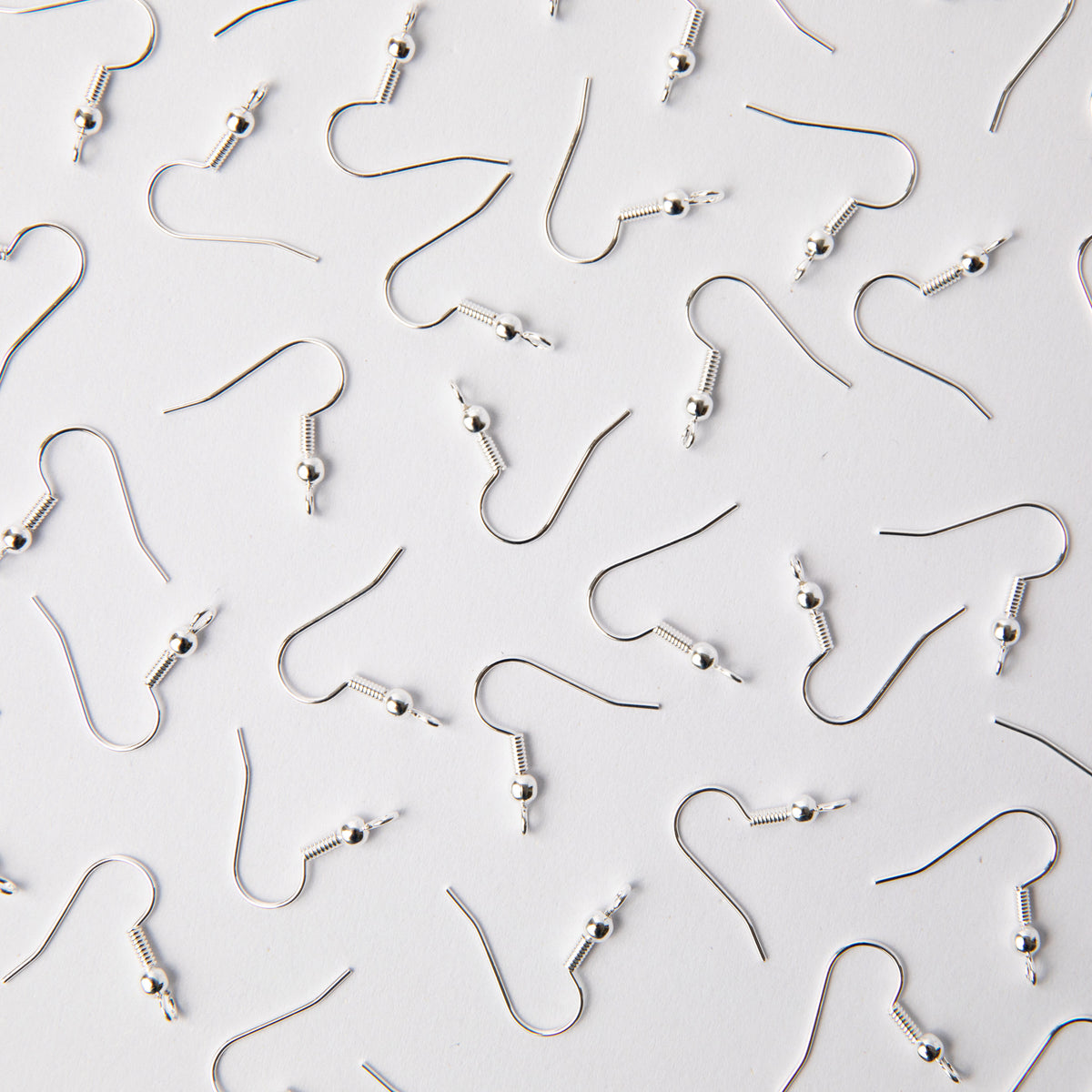 Silver Shepherd Hook Earrings in Surgical Steel (316L)