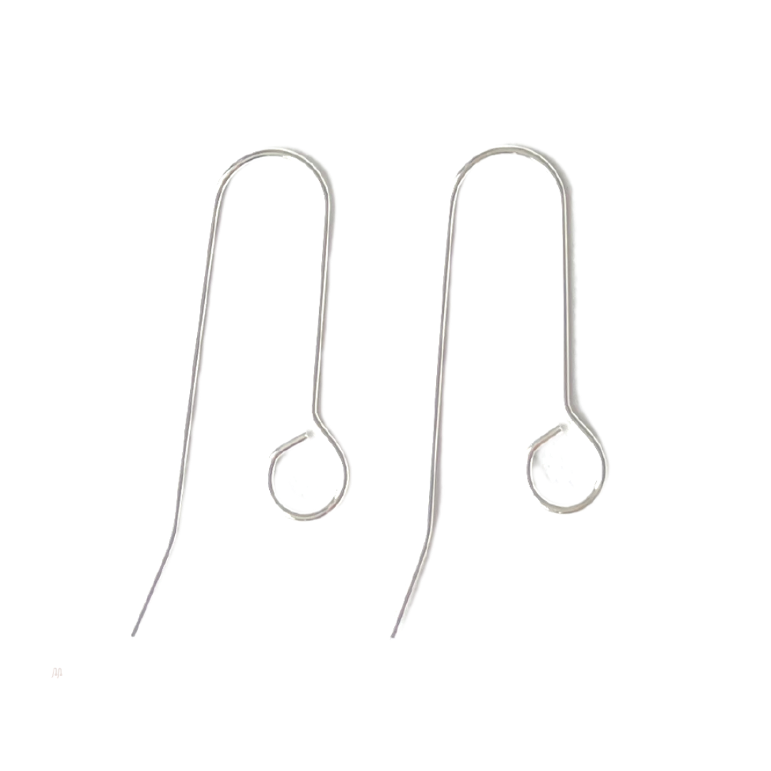 40mm Silver All In One Hook Earrings - Stainless Steel (304) - 20 pieces