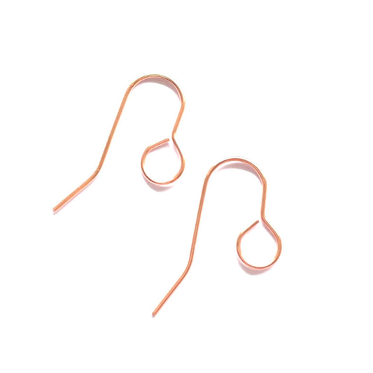 24mm Rose Gold All In One Hook Earrings - Stainless Steel (304) - 20 Pieces