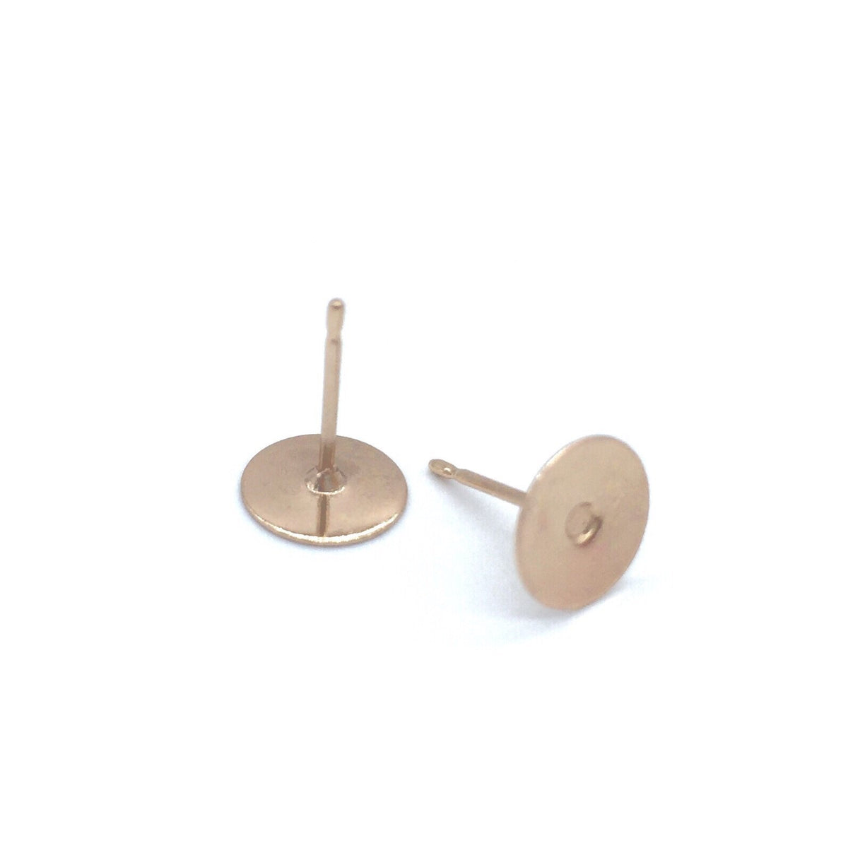 Rose Gold 8mm Earring Posts - Surgical Steel (316L) - 100 Pieces