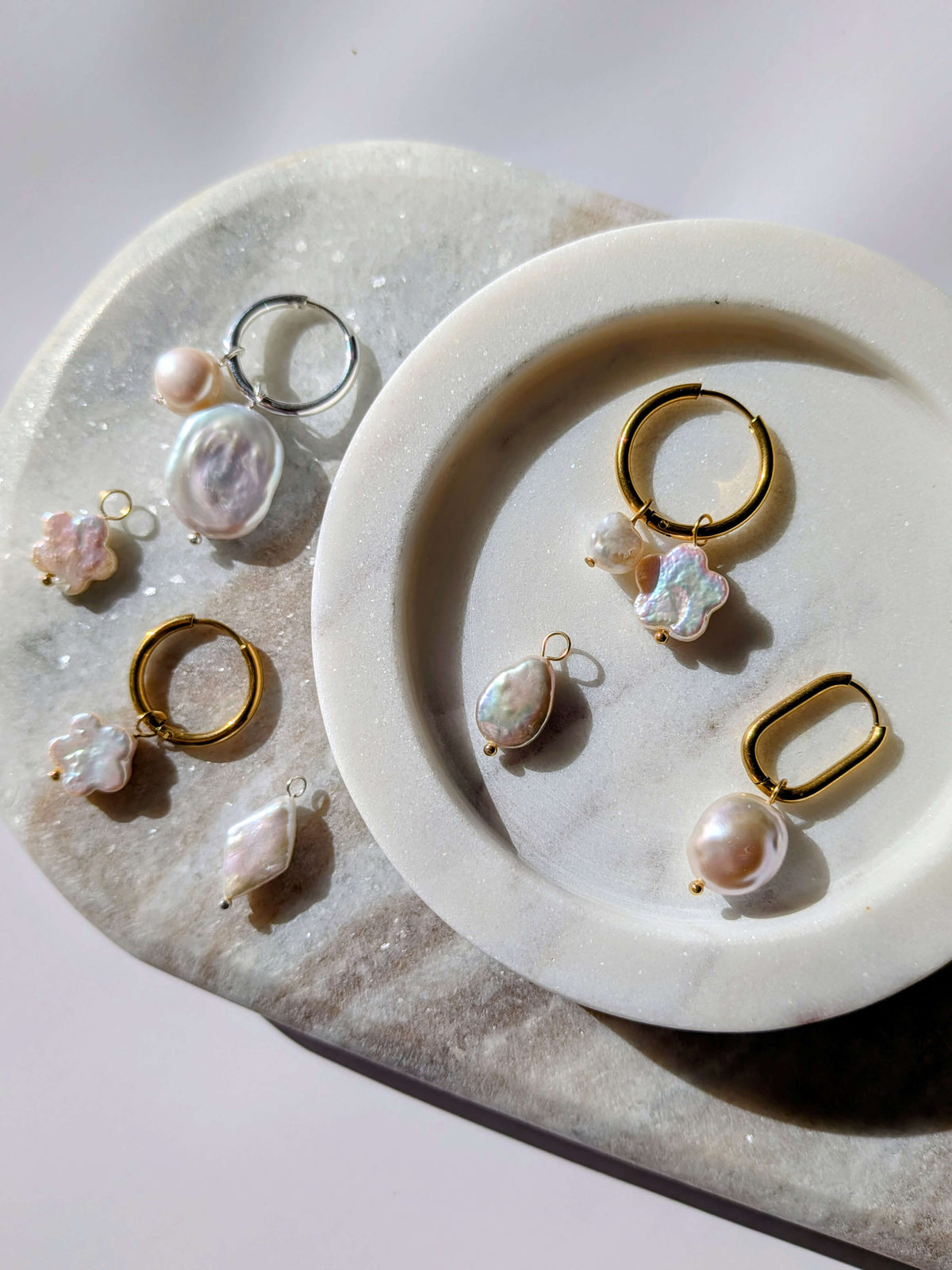 Freshwater Pearls & Huggies