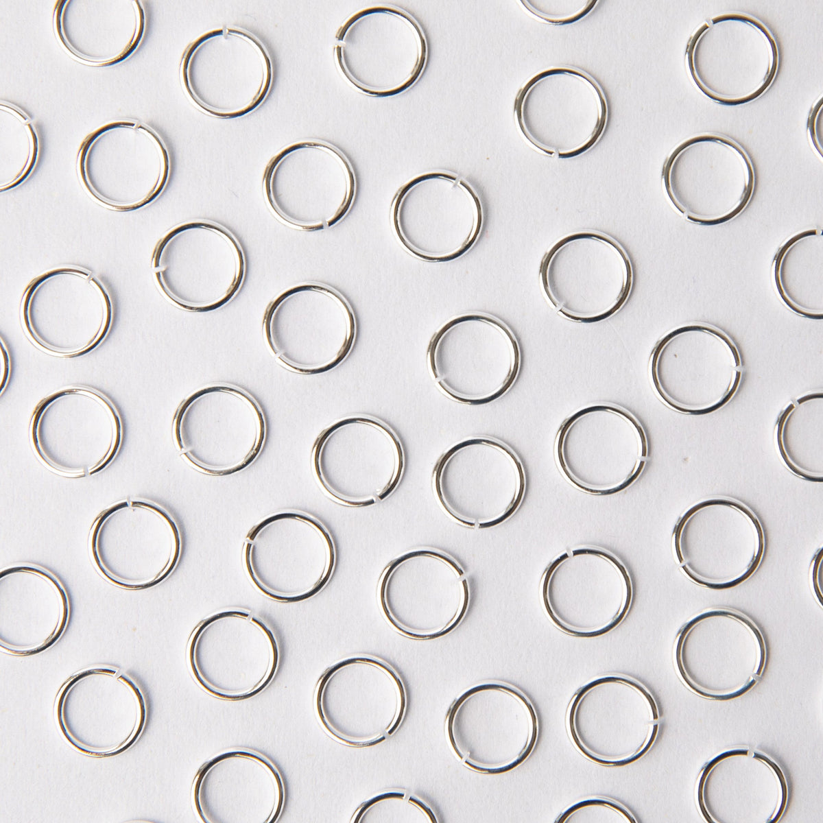 8mm Silver Stainless Steel Jump Ring (304) - earring findings for jewellery making