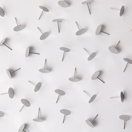 10mm Earring Posts in Stainless Steel (304)