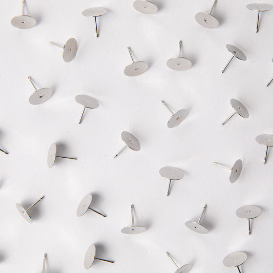 10mm Earring Posts in Surgical Steel (316L)