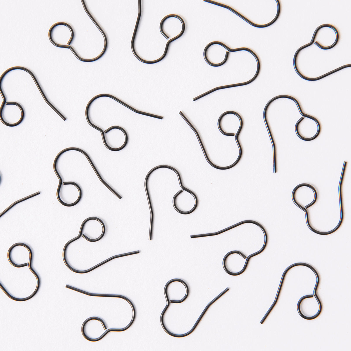 18mm Black All In One Hook Earrings in Stainless Steel (304)