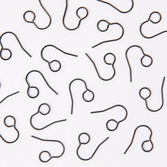 18mm Black All In One Hook Earrings in Stainless Steel (304)