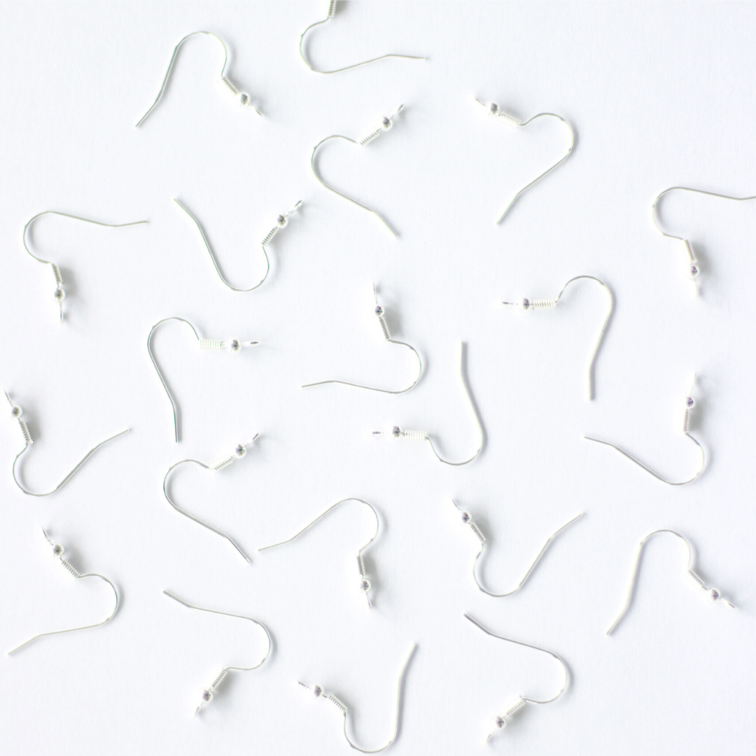 Silver Shepherd Hook Earrings in Stainless Steel (304)
