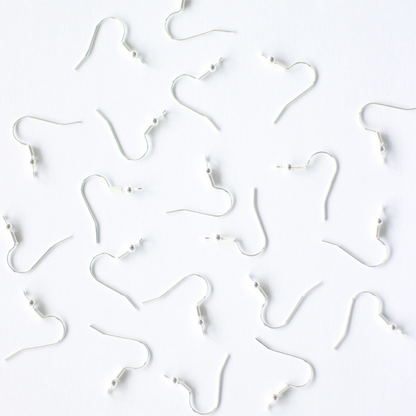 Silver Shepherd Hook Earrings in Stainless Steel (304)