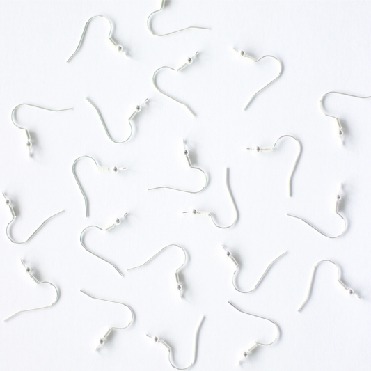 Silver Shepherd Hook Earrings in Stainless Steel (304)