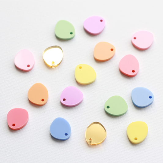 Acrylic Shape - Organic Circle Stud Top Mixed Pack - Sweet Pastels