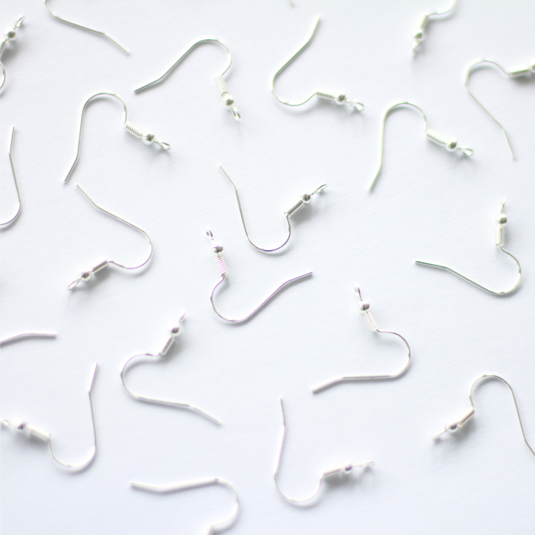 Silver Shepherd Hook Earrings - Stainless Steel (304) - 100 pieces
