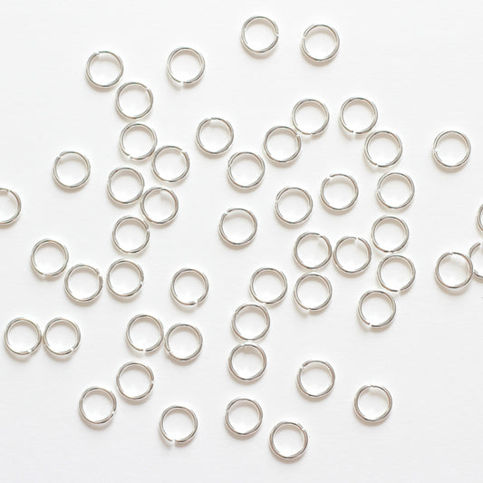 8mm Silver Surgical Steel Jump Ring (316L) - earring findings for jewellery making