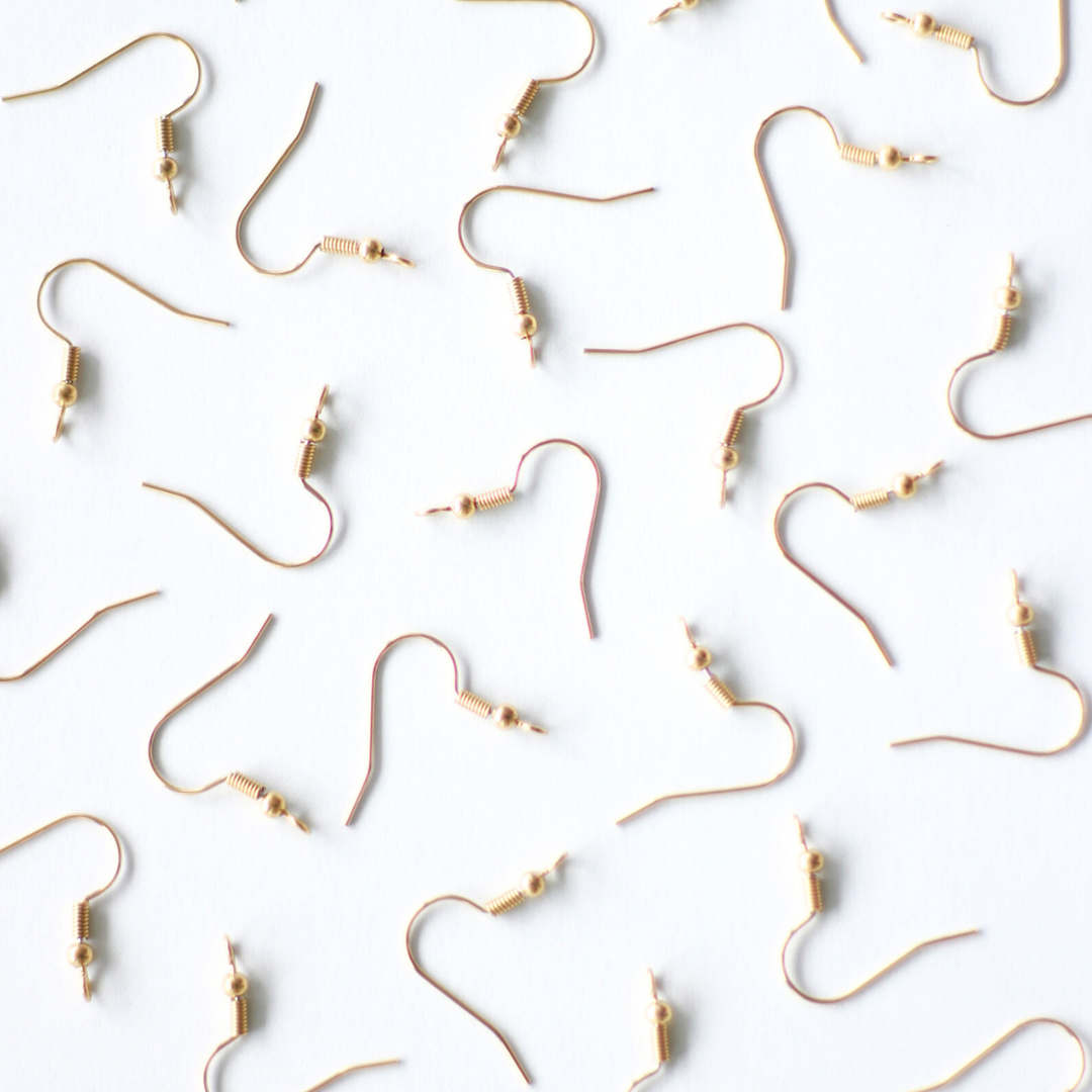 Gold Shepherd Hook Earrings in Stainless Steel (304)