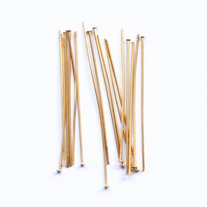 40mm Gold Stainless Steel Head Pins - 20 pieces - SECONDS