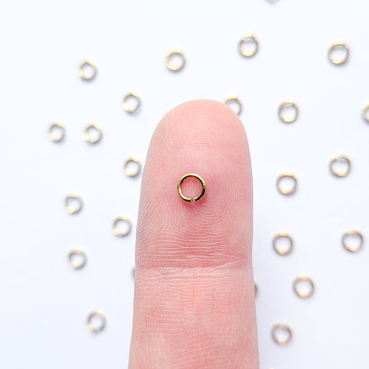 4mm Gold Stainless Steel Jump Ring (304) - 50 Pieces
