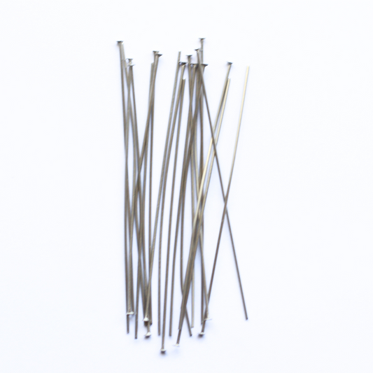 60mm Steel Stainless Steel Head Pins - earring findings for jewellery making